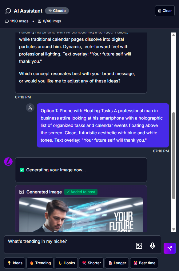 AI Assistant Chat Interface